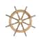 24" White Wood Coastal Ship Wheel Wall Decor
